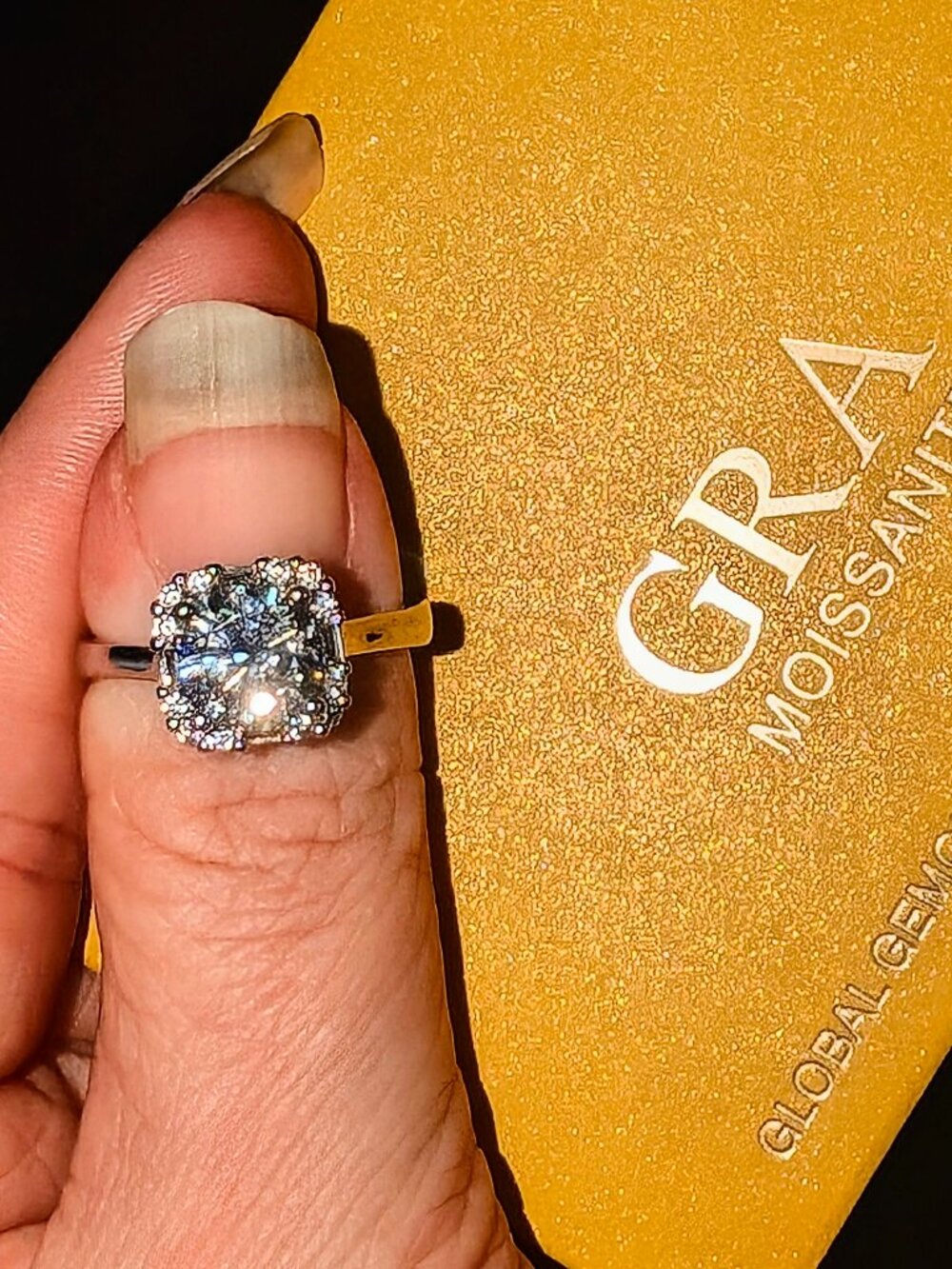925 sterling silver moissanite diamond ring jewelry NWT